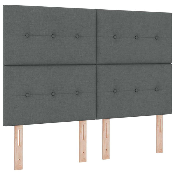 Verstellbares Kopfteil Dunkelgrau Stoff 160cm