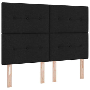 Höhenverstellbares Kopfteil Schwarz Stoff 160cm