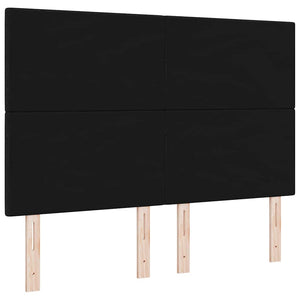 Höhenverstellbares Kopfteil Schwarz Stoff 160cm