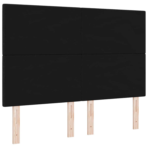Höhenverstellbares Kopfteil Schwarz Stoff 160cm