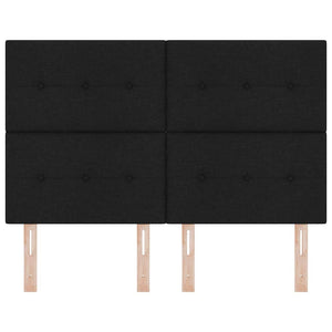 Höhenverstellbares Kopfteil Schwarz Stoff 160cm