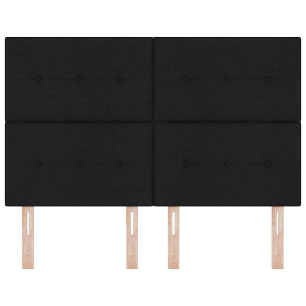 Höhenverstellbares Kopfteil Schwarz Stoff 160cm