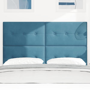 vidaXL Headboard Dark Blue 160 cm Velvet