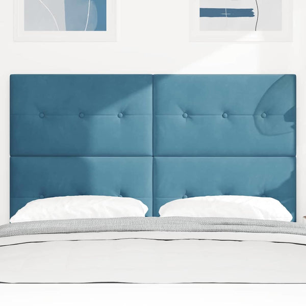 vidaXL Headboard Dark Blue 160 cm Velvet