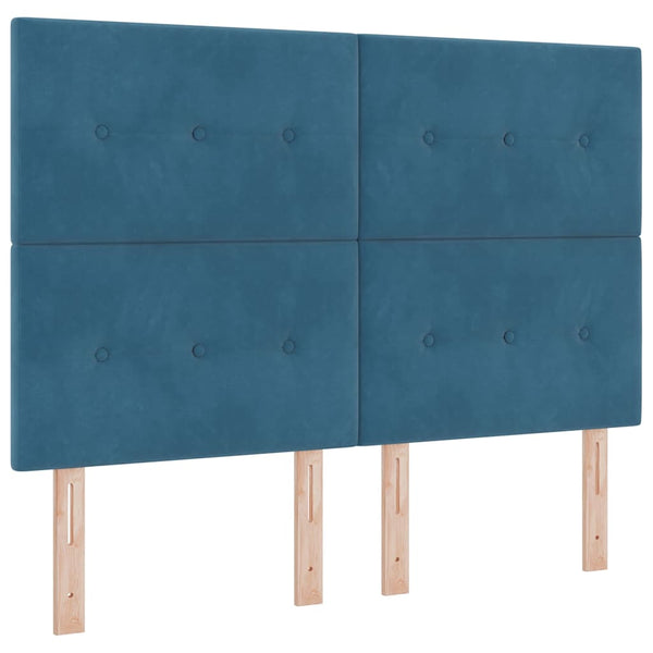 vidaXL Headboard Dark Blue 160 cm Velvet