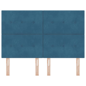 vidaXL Headboard Dark Blue 160 cm Velvet