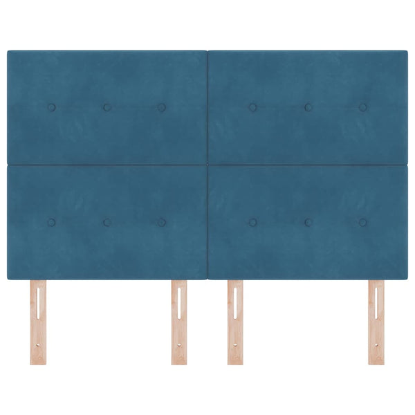 vidaXL Headboard Dark Blue 160 cm Velvet