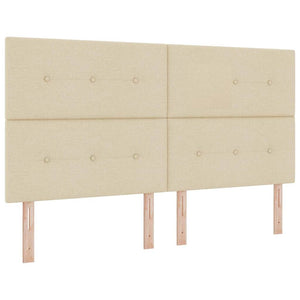 Verstellbares Kopfteil Creme Stoff 180 cm