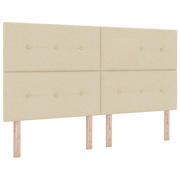 Verstellbares Kopfteil Creme Stoff 180 cm