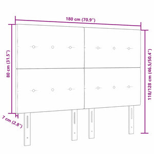 Verstellbares Kopfteil Creme Stoff 180 cm
