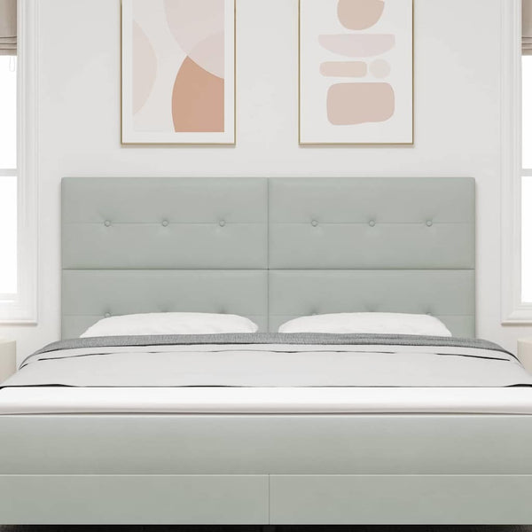vidaXL Headboard Light Grey 180 cm Velvet