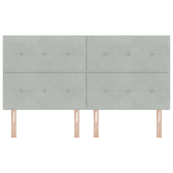 vidaXL Headboard Light Grey 180 cm Velvet