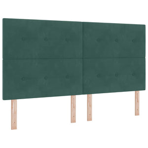 Dunkelgrünes Samt Kopfteil 180 cm