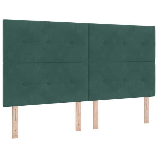 Dunkelgrünes Samt Kopfteil 180 cm