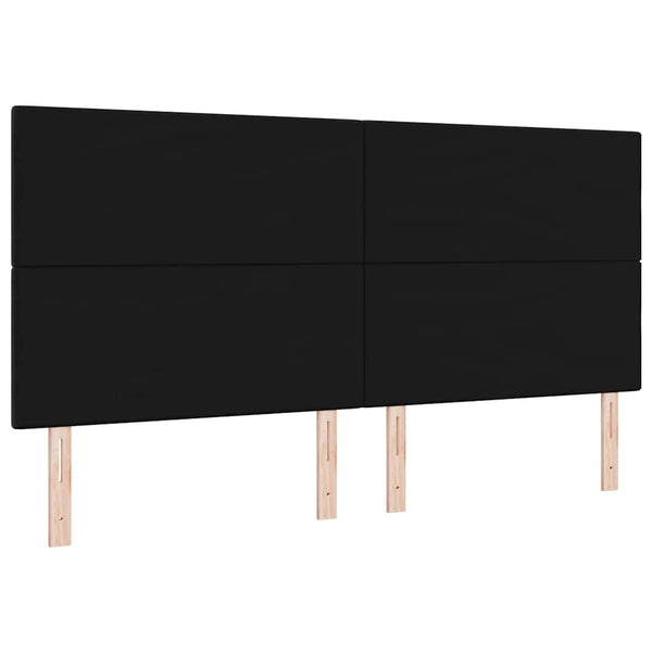Schwarzes Samt Kopfteil 200 cm