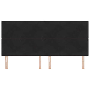 Schwarzes Samt Kopfteil 200 cm