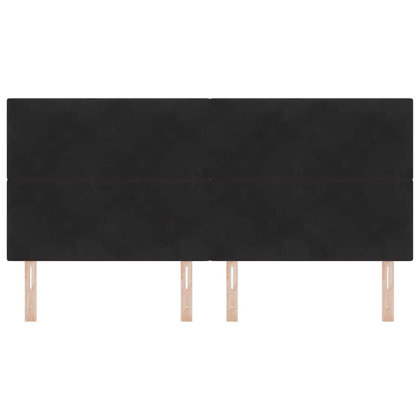 Schwarzes Samt Kopfteil 200 cm