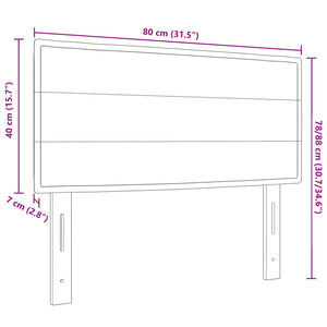 LED Kopfteil Dunkelbraun 80 cm