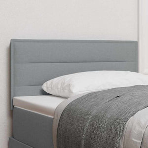 vidaXL LED Headboard with LED Light Strips Light Grey 90 cm Fabric