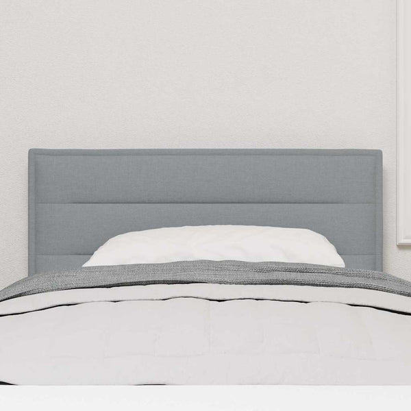 vidaXL LED Headboard with LED Light Strips Light Grey 90 cm Fabric