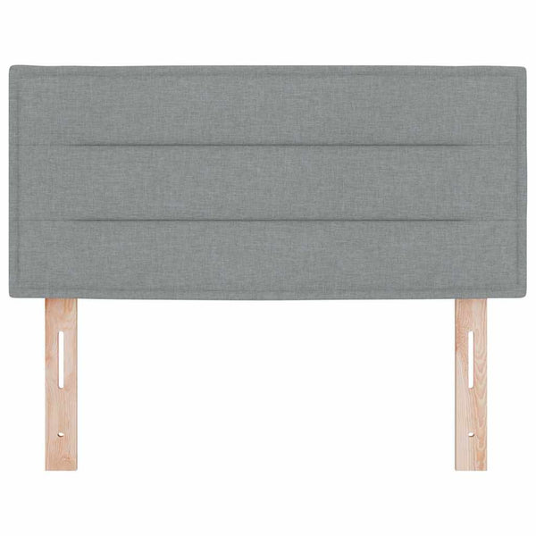 vidaXL LED Headboard with LED Light Strips Light Grey 90 cm Fabric