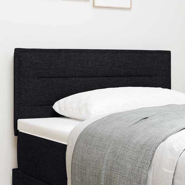 LED Kopfteil Schwarz 90 cm Stoff