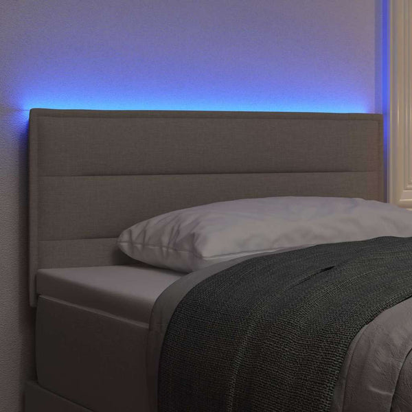 LED Kopfteil Taupe 90 cm
