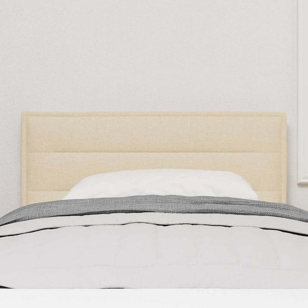 vidaXL Tête de lit à LED avec bandes lumineuses LED Crème Tissu 90 cm