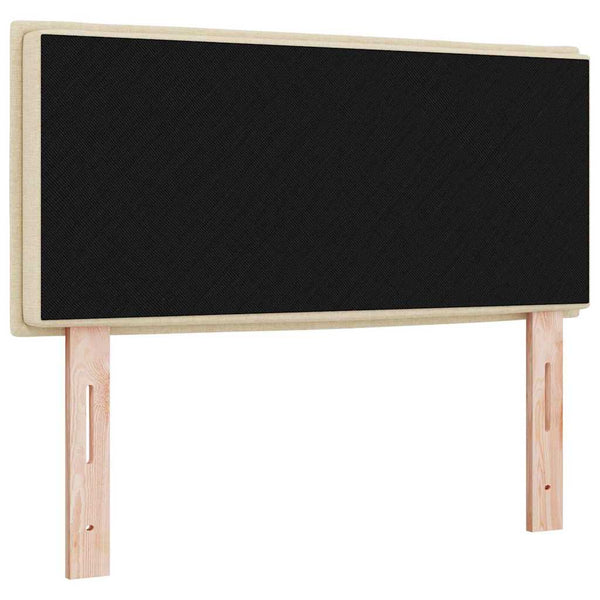 vidaXL Tête de lit à LED avec bandes lumineuses LED Crème Tissu 90 cm