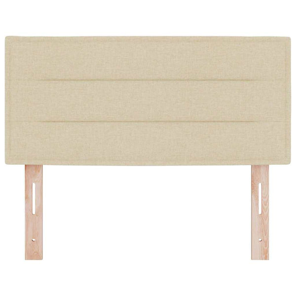 vidaXL Tête de lit à LED avec bandes lumineuses LED Crème Tissu 90 cm