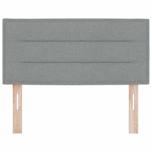 vidaXL LED Headboard with LED Strips Light Gray 100 cm Fabric