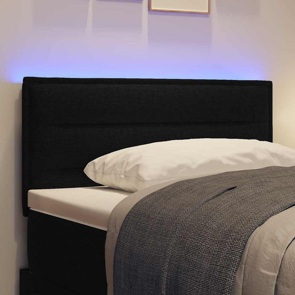 LED Kopfteil Schwarz 100 cm
