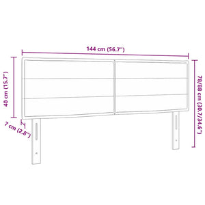 LED Kopfteil Hellgrau 144 cm