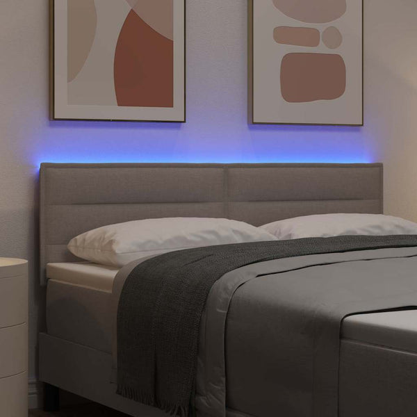 LED Kopfteil Taupe 144 cm