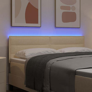 LED Kopfteil Creme 144 cm