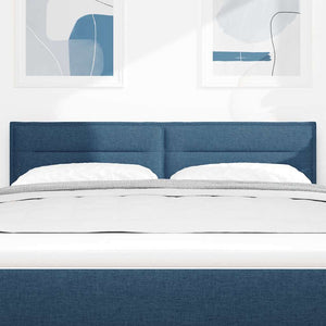 LED Kopfteil Blau 144 cm Stoff