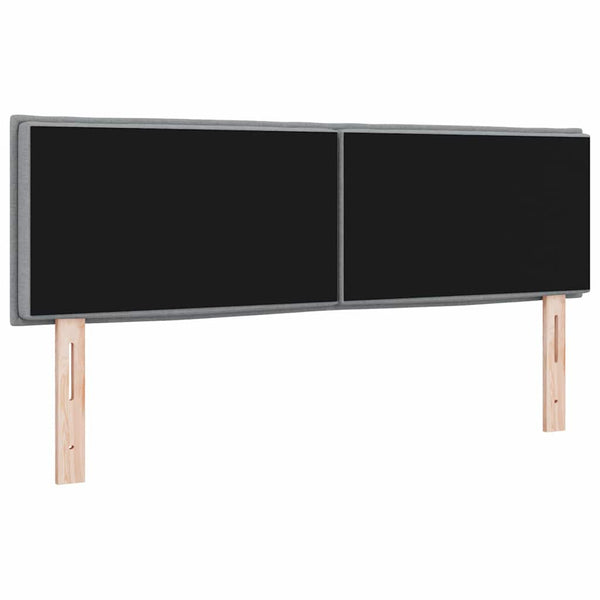 vidaXL LED Headboard with LED Light Strips Light Grey 160 cm Fabric
