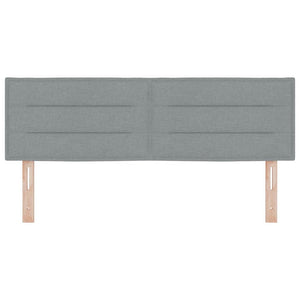 vidaXL LED Headboard with LED Light Strips Light Grey 160 cm Fabric