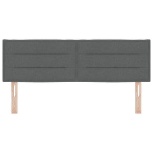 vidaXL Tête de lit LED avec bandes lumineuses LED Gris foncé 160 cm Tissu