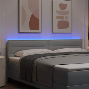 LED Kopfteil Hellgrau 180 cm