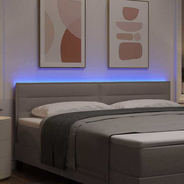LED Kopfteil Taupe 180 cm