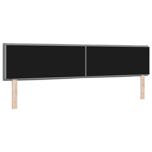 vidaXL LED Headboard with LED Strip Lights Light Gray 200 cm Fabric