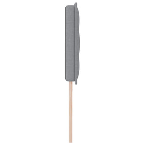 vidaXL LED Headboard with LED Strip Lights Light Gray 200 cm Fabric