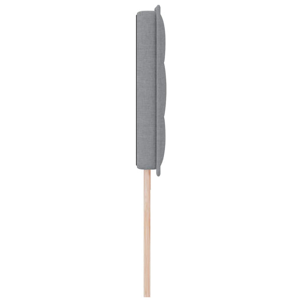 vidaXL LED Headboard with LED Strip Lights Light Gray 200 cm Fabric