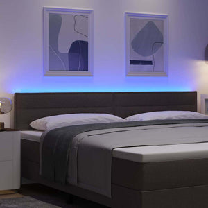 LED Kopfteil Dunkelbraun 200 cm