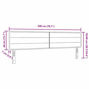 LED Kopfteil Dunkelbraun 200 cm