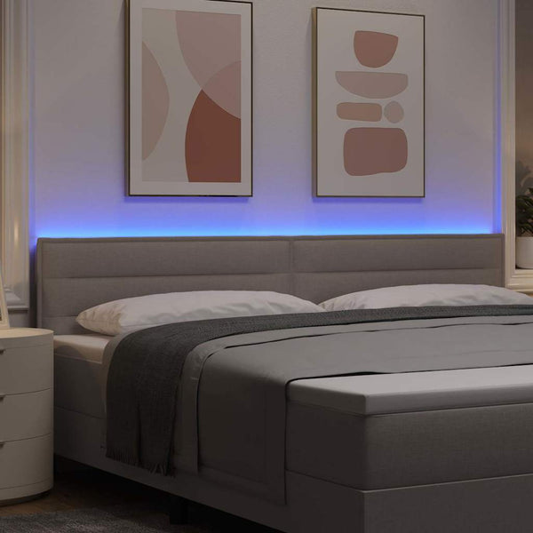 LED Kopfteil Taupe 200 cm