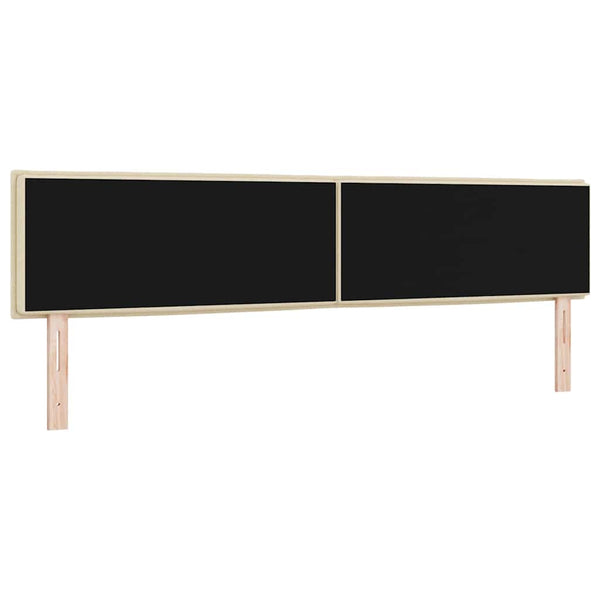 vidaXL Tête de lit à LED avec bandes lumineuses LED crème Tissu 200 cm