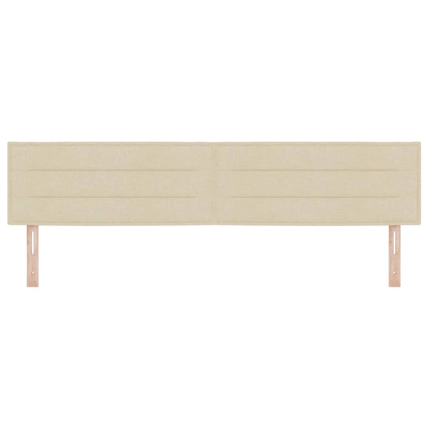 vidaXL Tête de lit à LED avec bandes lumineuses LED crème Tissu 200 cm