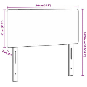 LED Kopfteil Dunkelgrau 80cm Cordstoff
